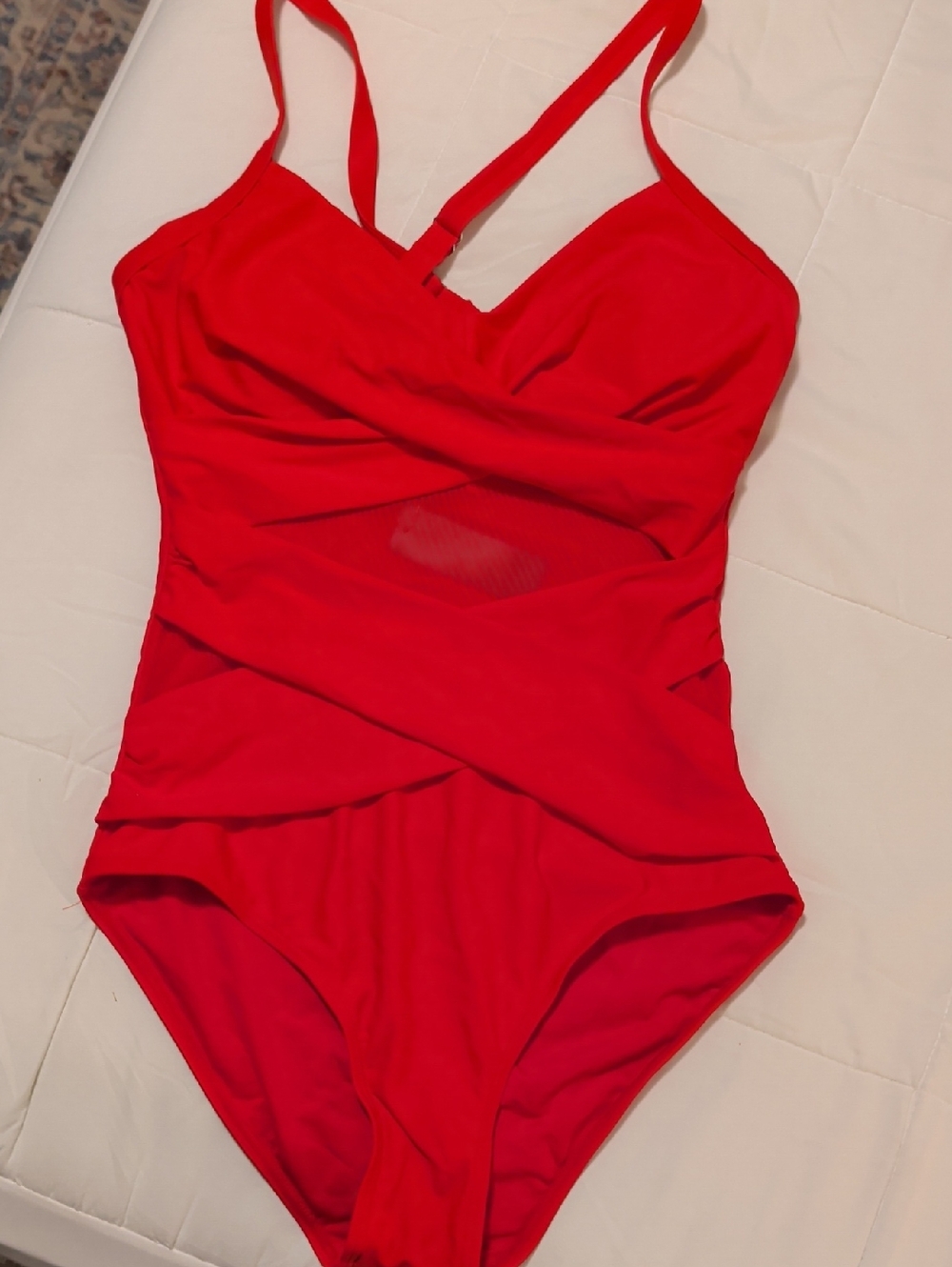 Yonique Red One Piece Bathing Suit